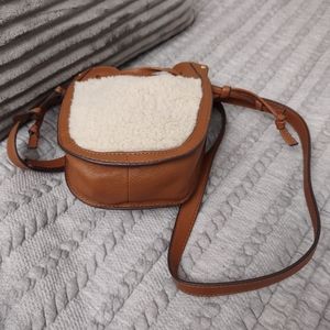 NEW Genuine leather/faux soft sheep fur